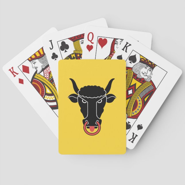 Cartas de juego con la bandera del cantón de Uri (Reverso)