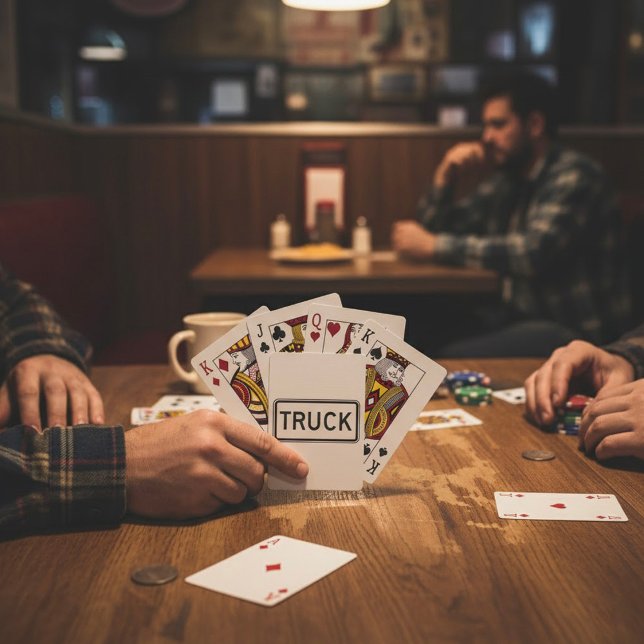 Cartas de juego con letrero de camión (Subido por el creador)