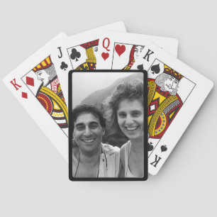 Cartas de juego con marco negro y foto personaliza