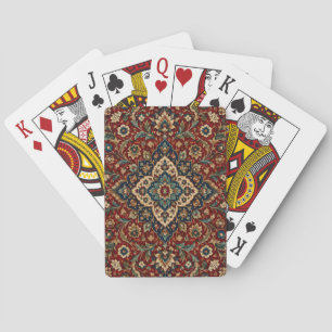 Cartas de Juego con Medallón de Alfombra Persa