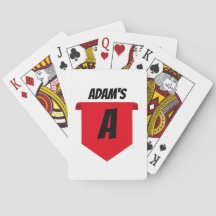 Cartas de juego con monograma y color personalizad