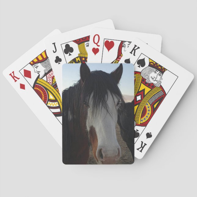 Cartas de juego con pelo en los ojos (Reverso)