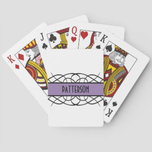 Cartas de juego con sabor a deco morado