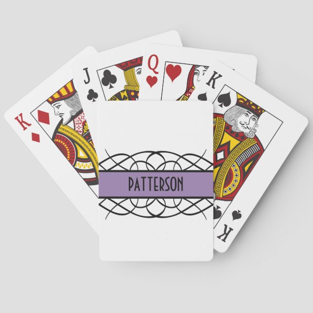 Cartas de juego con sabor a deco morado (Reverso)