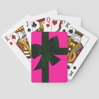 Cartas de juego con tema de papel de regalo rosa y