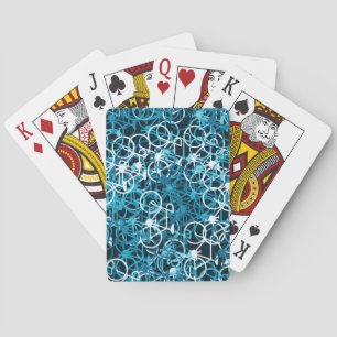 Cartas de juego con temas de bicicleta de tonos az