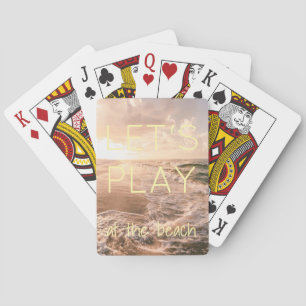 Cartas de juego con temas de playa con presupuesto