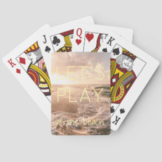 Cartas de juego con temas de playa con presupuesto