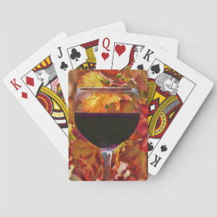 Cartas de juego con temas de vino