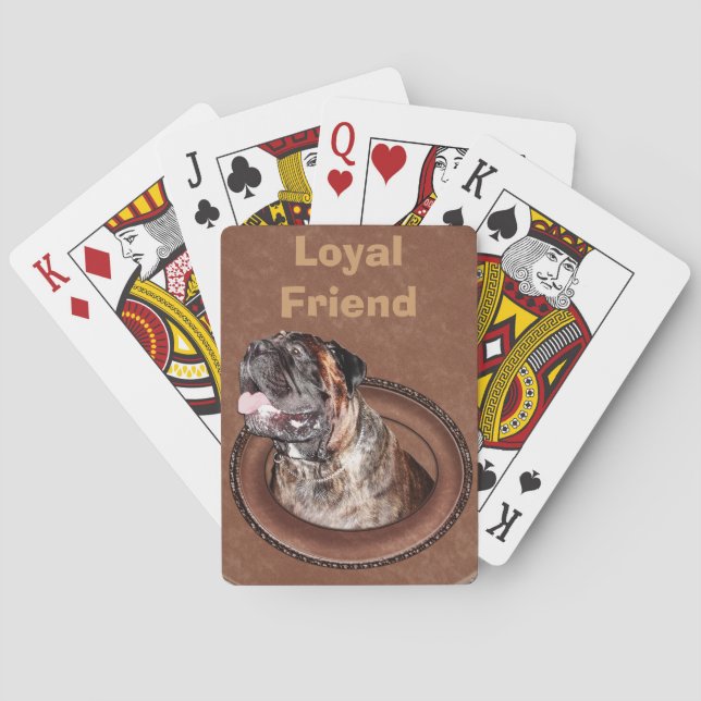 Cartas de juego con temática de perro con un enorm (Reverso)