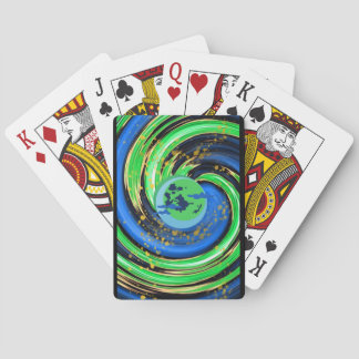 Cartas de juego Cubierta de barniz verde de tarjet