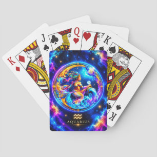 Cartas de juego de Acuario Neon