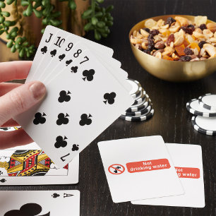 Cartas de juego de agua no potable