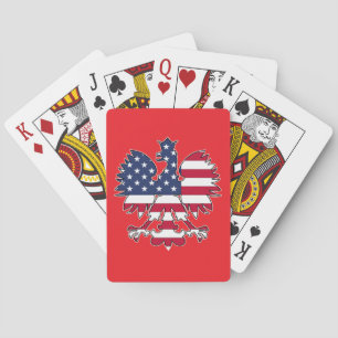 Cartas de juego de águila norteamericana polaca