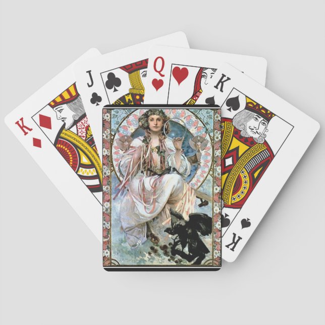 Cartas de juego de Alphonse Mucha (Reverso)