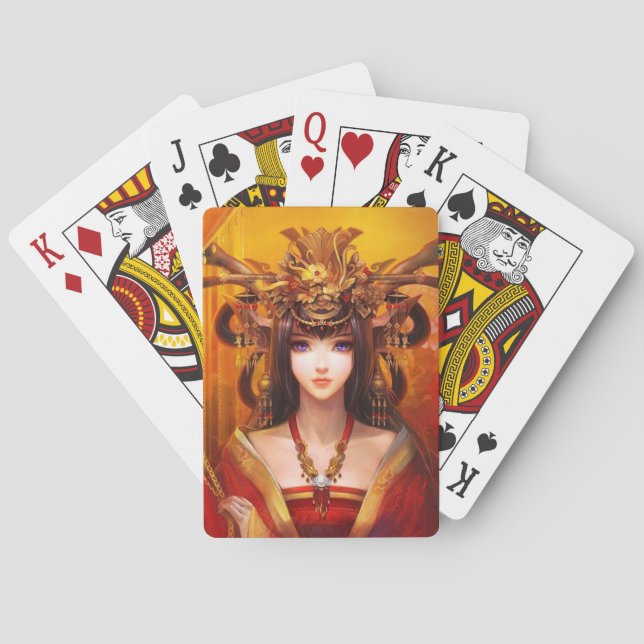 Cartas de juego de Anime Chica (Reverso)