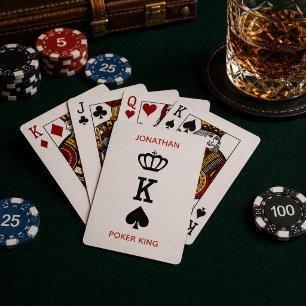 Cartas de juego de apodo King Card Ace Custom Name