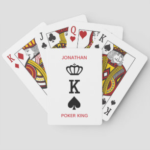 Cartas de juego de apodo King Card Ace Custom Name