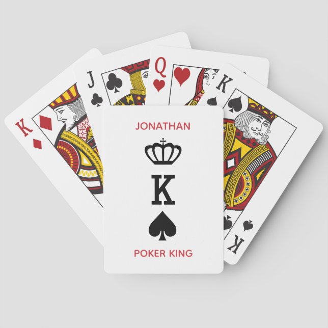 Cartas de juego de apodo King Card Ace Custom Name (Reverso)