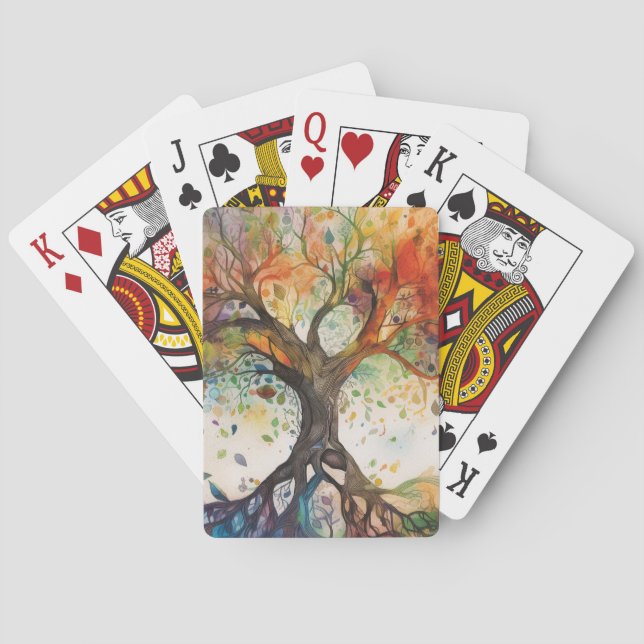 Cartas de juego de árbol de vida (Reverso)