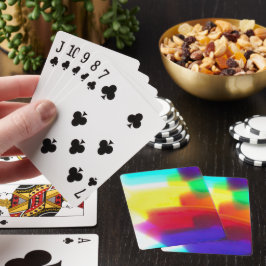 Cartas de juego de arcoiris primarias abstractas d