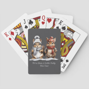 Cartas de juego de ardilla de invierno