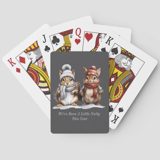 Cartas de juego de ardilla de invierno (Reverso)