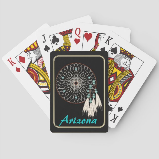 Cartas de juego de Arizona Dream Catcher Mandala (Reverso)