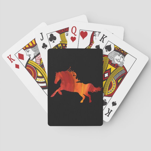 Cartas de juego de arte de caballos (Reverso)