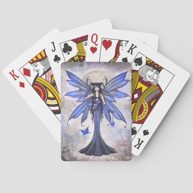 Cartas de juego de arte de fantasía de hada azul (Reverso)