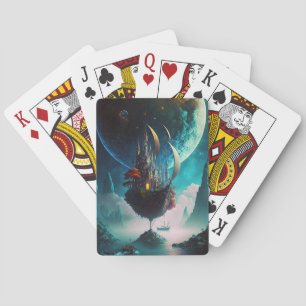 Cartas de juego de arte Fantasy Castle flotante