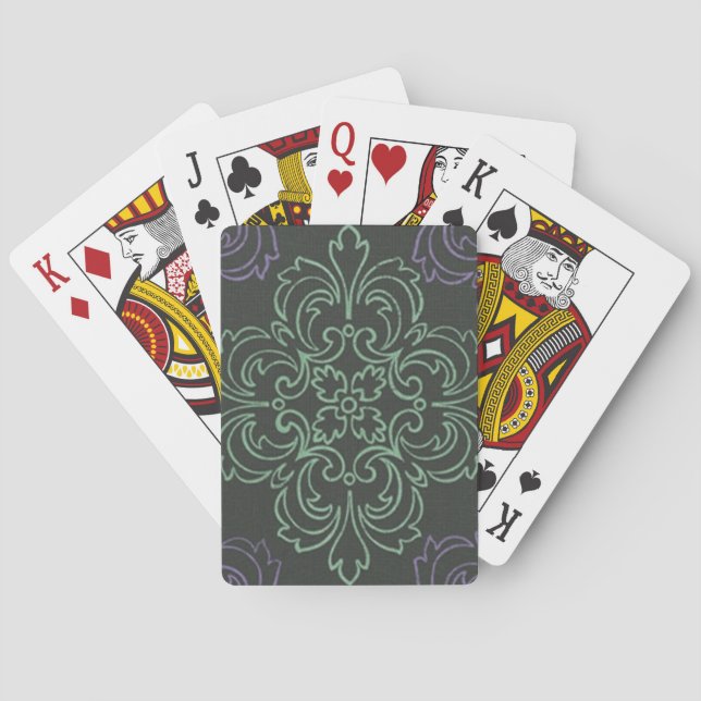 Cartas de juego de arte floral (Reverso)