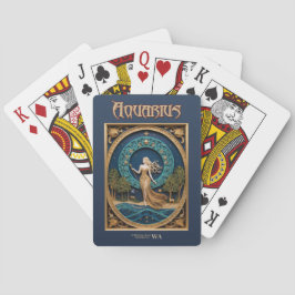 Cartas de juego de astrología - Rótulo Aquarius Zo