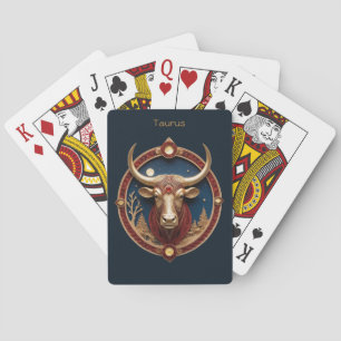 Cartas de juego de astrología - Rótulo Taurus Zodi