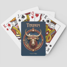 Cartas de juego de astrología - Rótulo Taurus Zodi