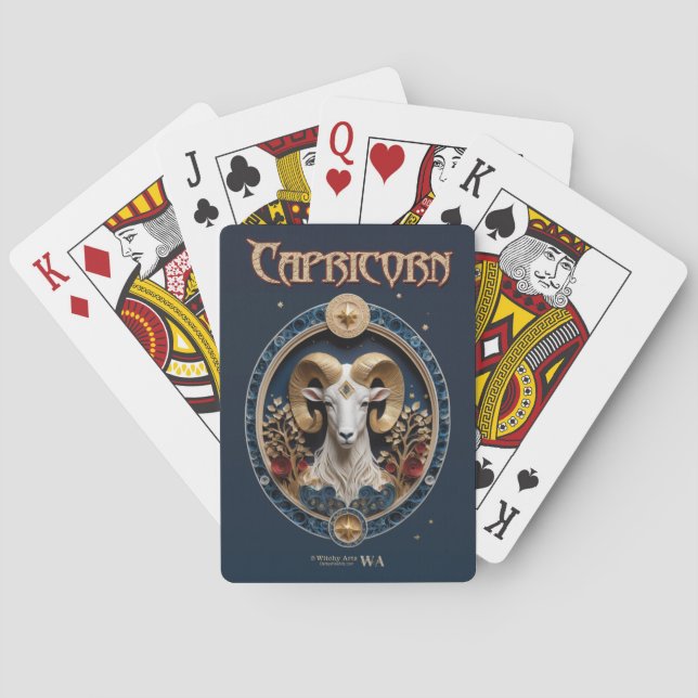 Cartas de juego de astrología - Rótulo Zodiaco Cap (Reverso)