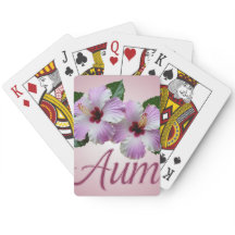 Cartas de juego de Aum de Hibiscus Flowers