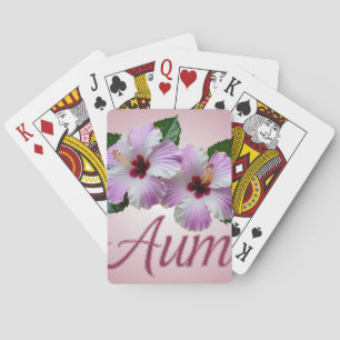 Cartas de juego de Aum de Hibiscus Flowers