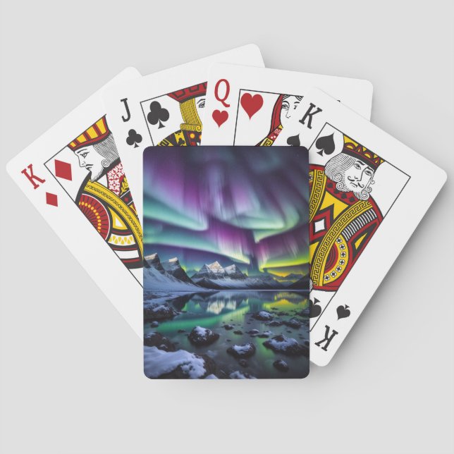 Cartas de juego de Aurora Borealis (Reverso)