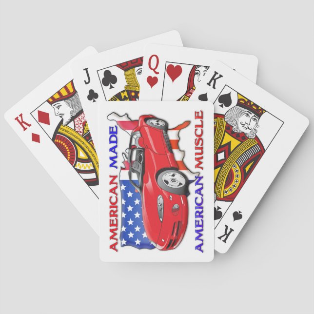 Cartas de juego de autos músculos fabricados en Es (Reverso)