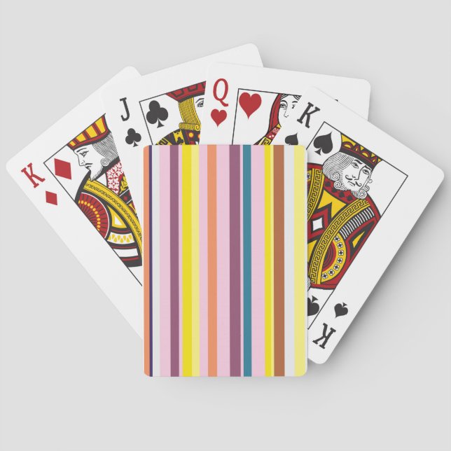 Cartas de juego de bandas verticales coloridas (Reverso)
