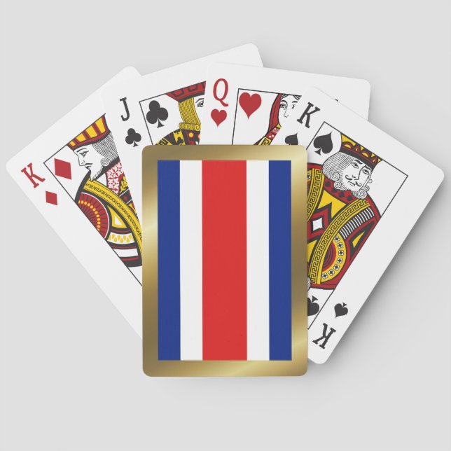 Cartas de juego de bandera de Costa Rica (Reverso)