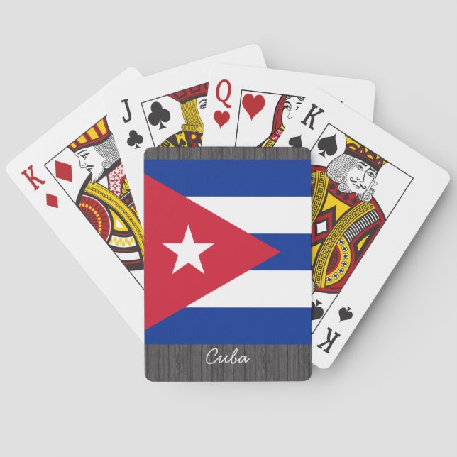 Cartas de juego de Bandera de Cuba (Reverso)