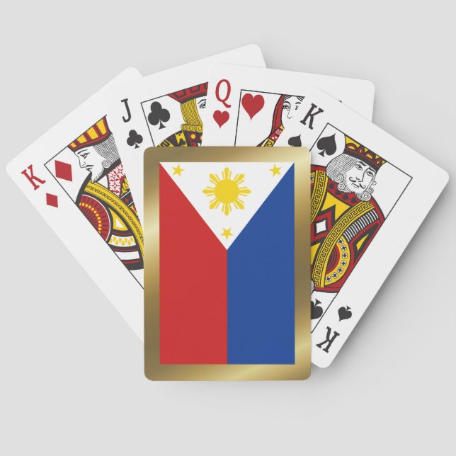 Cartas de juego de bandera de Filipinas (Reverso)