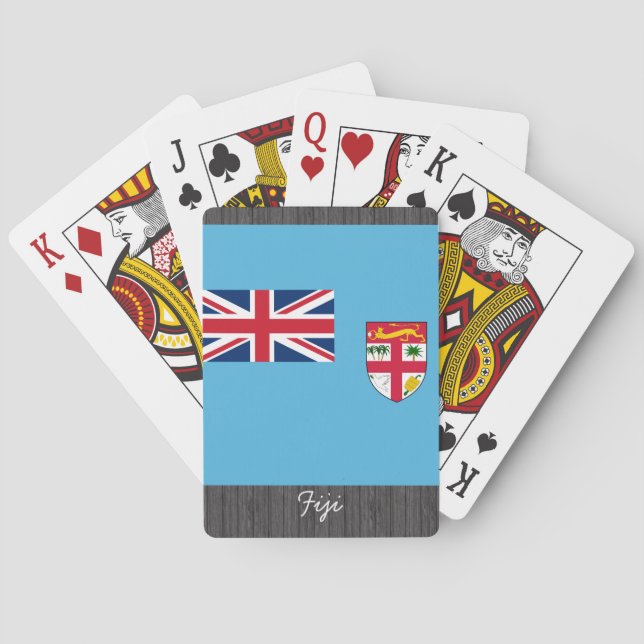 Cartas de juego de Bandera de Fiyi (Reverso)