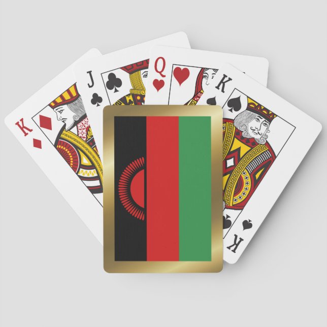 Cartas de juego de Bandera de Malawi (Reverso)