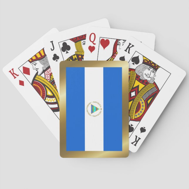 Cartas de juego de Bandera de Nicaragua (Reverso)