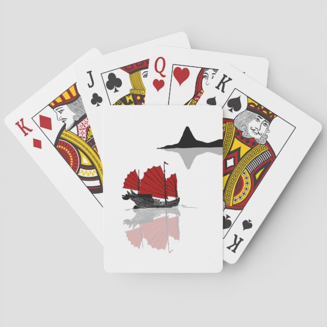 Cartas de juego de barcos basura chinos (Reverso)