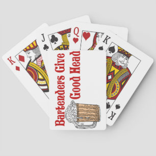 Cartas de juego de barman