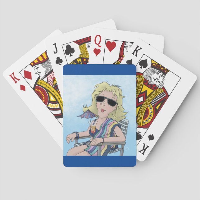 Cartas de juego de Beach Babe (Reverso)